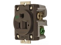 Hubbell Wiring HBL5357WR WR RCPT SING PAN MT HD 20A 125V BR | Durable Electrical Solutions