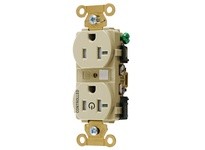 Hubbell Wiring HBL5362C1ITR 1/2 CONTROLLED IND 20A 125V TR DUP IV | Industrial Supplies
