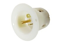 Hubbell Wiring HBL5478C FLG-INLET 20A 250V 6-20P WH | YarinInd