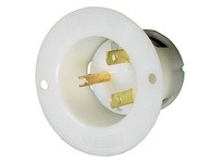 Hubbell Wiring HBL5678C FLG-INLET 15A 250V 6-15P WH