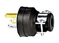 Hubbell Wiring HBL5921 PLUG FINGER GRIP 15A 125V 5-15P BK