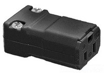 Hubbell Wiring HBL5969VBKB VALISE CONN 15A 125V NEMA 5-15R BLK 50