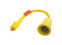 Hubbell Wiring HBL61CM54 MARINE ADAPT STR YL 50A L TO 15A SB