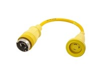 Hubbell Wiring HBL61CM55 MARINE ADAPT STR YL 30A L | Durable Marine Adapter