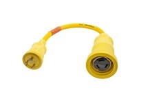 Hubbell Wiring HBL61CM56 MARINE ADAPT STR YL 50A L to 30A SB