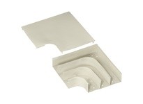 Hubbell Wiring HBL6711DFOIV Raceway Divider L/R Flat Elbow | YarinInd