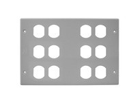 Hubbell Wiring HBL67473BBBBBBGY RACEWAY PLT 6G 6DUP HBL6750 SER GY