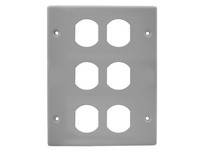 Hubbell Wiring HBL6747BBBGY Raceway Plate 3G 3DUP HBL6750 Series | Industrial Supplies