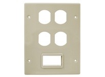 Hubbell Wiring HBL6747BBSIV Raceway Plate 2G 1DUP 1Mini | Industrial Supplies