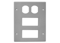 Hubbell Wiring HBL6747BRRGY RACEWAY PLT 3G 1DUP 2STY HBL6750 GY