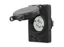 Hubbell Wiring HBL67W76BK WATERTIGHT RECEP ASSYNEMA L16-20 BK