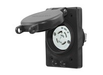 Hubbell Wiring HBL69W76BK Watertight Recep Assynema L16-30 BK | Industrial Supplies