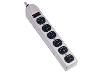 Hubbell Wiring HBL6MPS15 PLG STRP 6 RCPT METAL 15