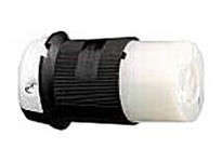 Hubbell Wiring HBL7314C LKG CONN 3P3W 20A 125/250V B/W