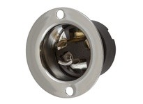 Hubbell Wiring HBL7467 LKG FLG-INLET MIDGET 15A 125V ML-1P NPOL