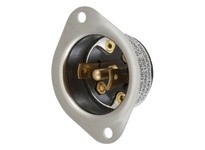 Hubbell Wiring HBL7486 LKG F-INLT MIDGET 15A 125/250V ML-3P MET