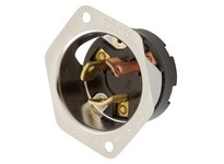 Hubbell Wiring HBL7556 LKG FLG INLT 3P3W 10A 250V/15A125V