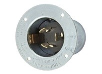 Hubbell Wiring HBL7958 LKG FLG INLT 3P4W 50A 250VDC/600VAC