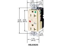 Hubbell Wiring HBL8262ISA DUP SPD RCPT HG 15A 125V | YarinInd