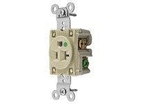 Hubbell Wiring HBL8310I SGL RCPT HG 20A 125V 5-20R IV