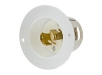 Hubbell Wiring HBL8815C LKG FLG-INLT 20A 250V L2-20R WH