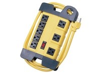 Hubbell Wiring HBL8PS350YL SPD STRP 8 RCPT 350 J Yellow 6' | Industrial Power Strip