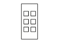 Hubbell Wiring HBLBL300SBK FACEPLATE SCREW MT BLANK BK