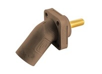 Hubbell Wiring HBLMRASBN SINGLEPOLE 300/400A ANG INLET STUD BN