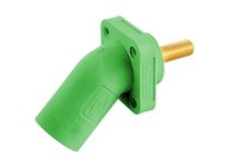 Hubbell Wiring HBLMRASGN SINGLEPOLE 300/400A ANG INLET STUD GN