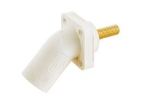 Hubbell Wiring HBLMRASW SINGLEPOLE 300/400A ANG INLET STUD WH | Industrial Supplies