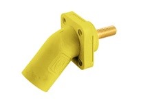 Hubbell Wiring HBLMRASY SINGLEPOLE 300/400A ANG INLET STUD YL