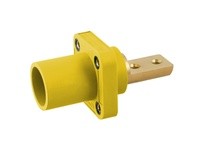 Hubbell Wiring HBLMRB2Y SINGLEPOLE 400A MALE BUS 2 HOLE YL