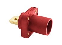 Hubbell Wiring HBLMRBR SINGLEPOLE 300/400A MALE BUS RECEP RED