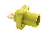 Hubbell Wiring HBLMRBY SINGLEPOLE 300/400A Male Bus Recep Yellow