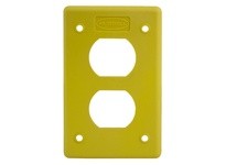 Hubbell Wiring HBLP8FSY DUPLEX NON-MET FS COVER PLATE YELLOW