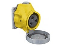 Hubbell Wiring HBLS332R4W PS IEC SW RECP 2P3W 32A 100-130V WT