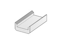 System Plast HD-2060-10 Chain and Cable Guide Chain Guide, 10' Length, White UHMW-PEChain and Cable Guide Chain Guide, 10' Lengt