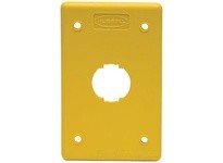 Hubbell Wiring HI124PY PLATE HI-IMPACT NON-M 1G 2P 4PT YL