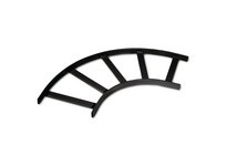 Hubbell Wiring HLF0690B CABLEMGT LAD-RCK FLAT TURN 6"W BK