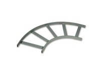 Hubbell Wiring HLF1290G CABLEMGT LAD-RCK FLAT TURN 12"W GY | Industrial Solutions