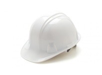 Pyramex HP14010 White SL Series Cap Style Hard Hat Standard Shell 4 Pt - Snap Lock SuspensionWhite SL Series Cap Style Hard Hat 
