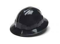 Pyramex HP24111 Black SL Series Full Brim Hard Hat 4-Point Ratchet SuspensionBlack SL Series Full Brim Hard Hat 4-Point Ratchet 