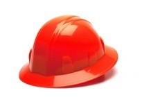 Pyramex HP24141 Hi Vis Orange SL Series Full Brim Hard Hat 4-Point Ratchet SuspensionHi Vis Orange SL Series Full Brim Hard Hat 