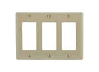 Hubbell Wiring HPS3347I 347V 3 GANG DECORATOR WP- IVORY