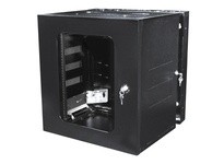 Hubbell Wiring HSQ2426 CABINET QUADCAB WALLMNT 2'HX26"D WIN BK