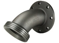 Dixon HUF206400FLG-45 Female Hammer Union 45° Elbow Adapter x 125# Flange