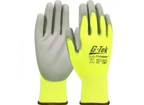 HVY713SUTS/M PosiGrip Hi-Vis Yellow Gray Polyurethane Palm Touch Screen | Industrial Supplies