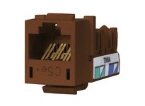 Hubbell Wiring HXJ5EBN25 JACK HXJ CAT5E 8POS UNI A/B BN 25PK | YarinInd