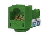 Hubbell Wiring HXJ5EGN JACK HXJ CAT5E 8POS UNI A/B GN