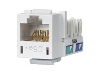 Hubbell Wiring HXJ5EW JACK HXJ CAT5E 8POS UNI A/B WH | High-Quality Network Jack